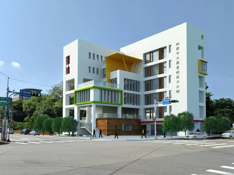 圖書館建築模擬 建築設計 · 室內設計